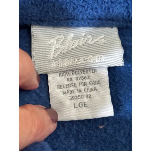 Vintage fleece lighthouse Jacket, blue, coastal grandma, nostalgic, seaside - Picture 5 of 5